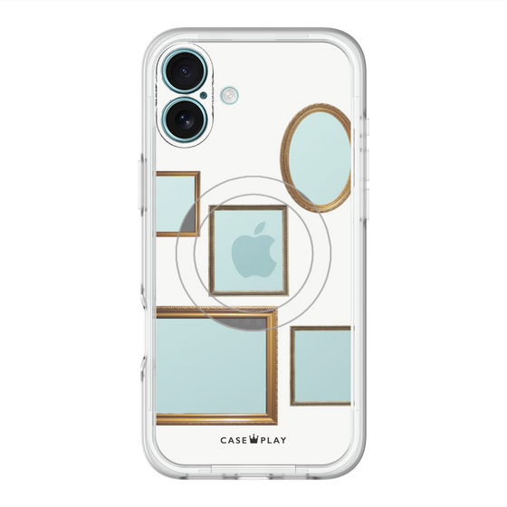 スリムプロテクションプレミアムケース with MagSafe［ Photo Frames - White ］
