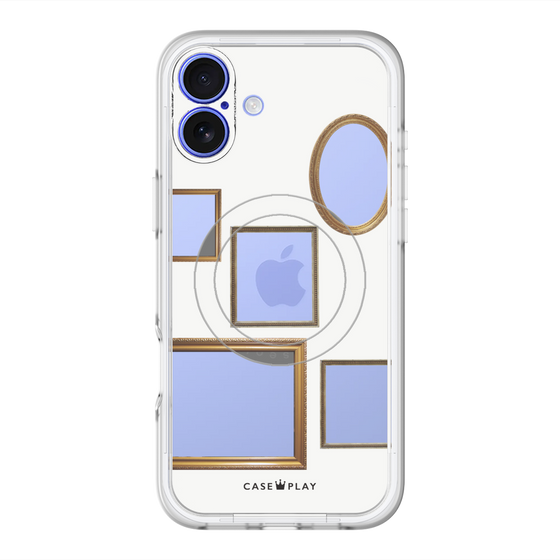 スリムプロテクションプレミアムケース with MagSafe［ Photo Frames - White ］