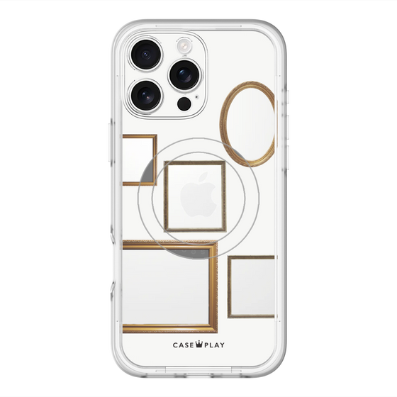 スリムプロテクションプレミアムケース with MagSafe［ Photo Frames - White ］