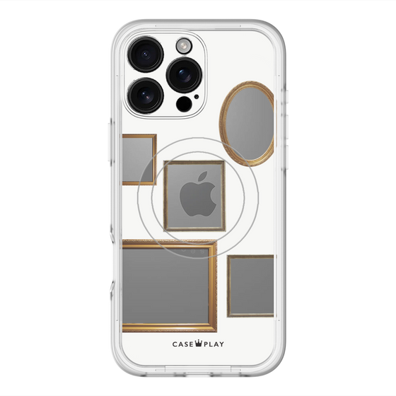 スリムプロテクションプレミアムケース with MagSafe［ Photo Frames - White ］