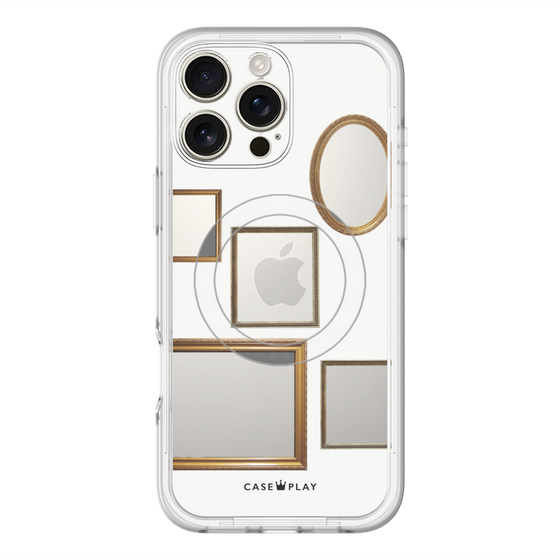 スリムプロテクションプレミアムケース with MagSafe［ Photo Frames - White ］