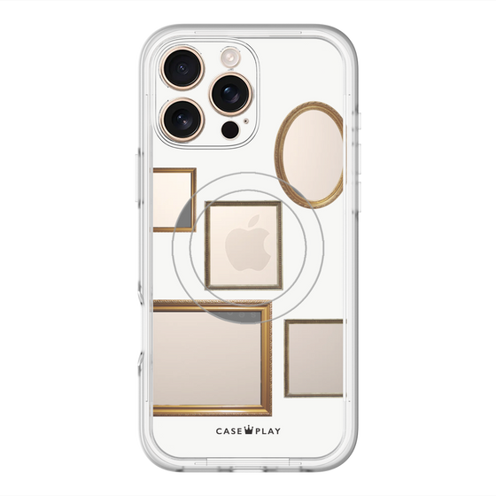 スリムプロテクションプレミアムケース with MagSafe［ Photo Frames - White ］