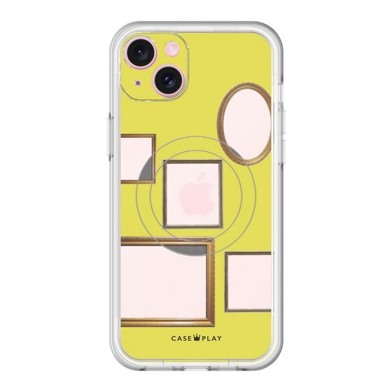 スリムプロテクションプレミアムケース with MagSafe［ Photo Frames - Yellow ］