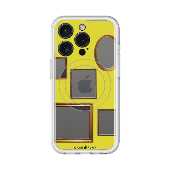 スリムプロテクションプレミアムケース with MagSafe［ Photo Frames - Yellow ］