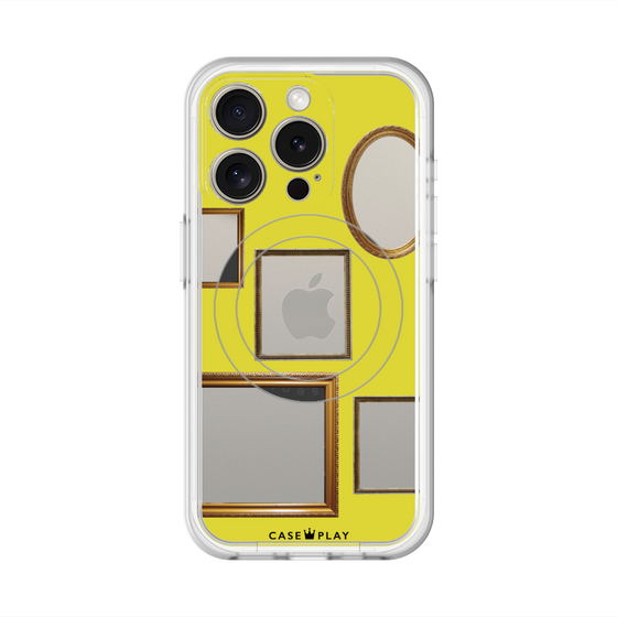 スリムプロテクションプレミアムケース with MagSafe［ Photo Frames - Yellow ］