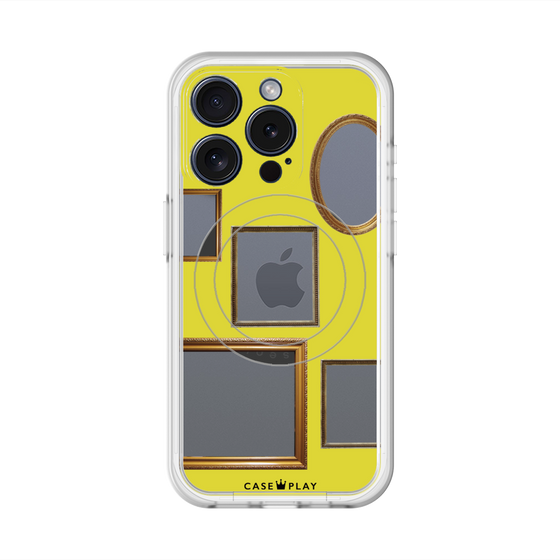 スリムプロテクションプレミアムケース with MagSafe［ Photo Frames - Yellow ］