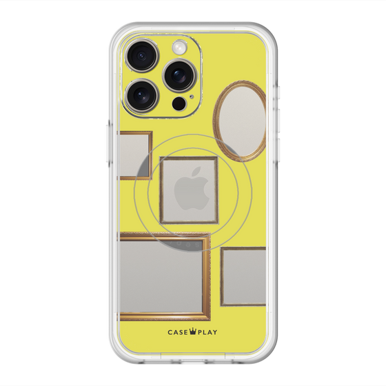 スリムプロテクションプレミアムケース with MagSafe［ Photo Frames - Yellow ］