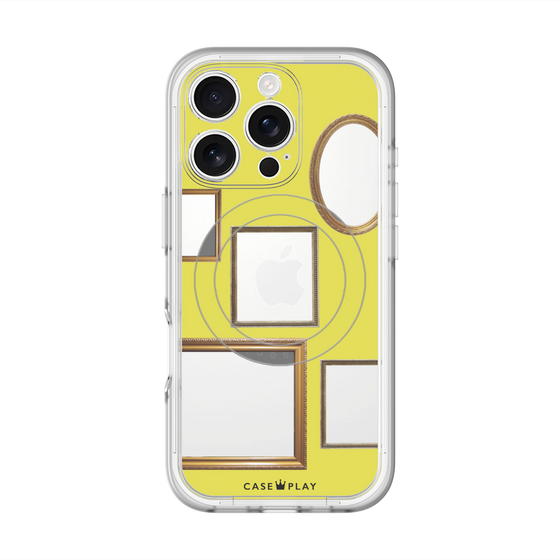 スリムプロテクションプレミアムケース with MagSafe［ Photo Frames - Yellow ］