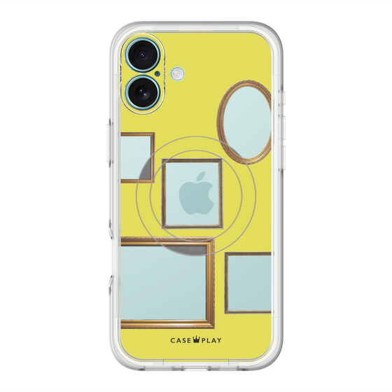 スリムプロテクションプレミアムケース with MagSafe［ Photo Frames - Yellow ］