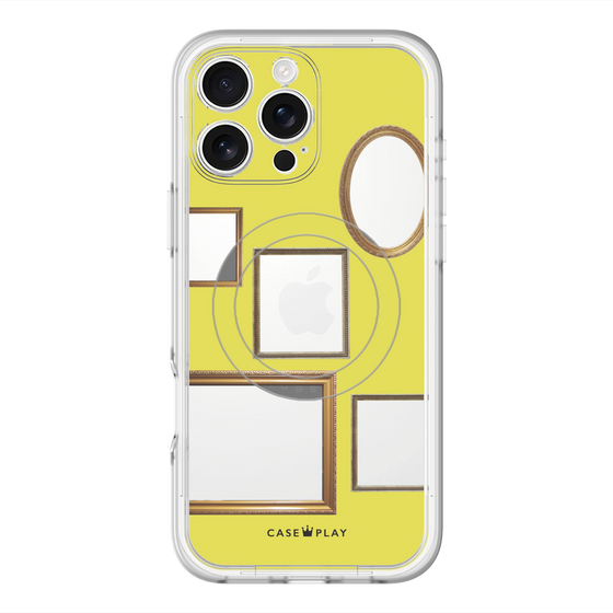 スリムプロテクションプレミアムケース with MagSafe［ Photo Frames - Yellow ］