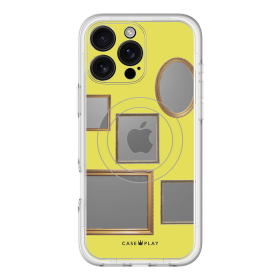 スリムプロテクションプレミアムケース with MagSafe［ Photo Frames - Yellow ］