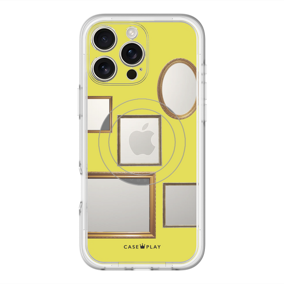 スリムプロテクションプレミアムケース with MagSafe［ Photo Frames - Yellow ］