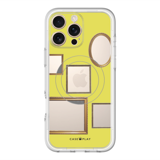 スリムプロテクションプレミアムケース with MagSafe［ Photo Frames - Yellow ］