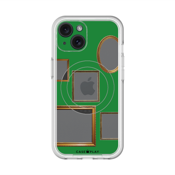 スリムプロテクションプレミアムケース with MagSafe［ Photo Frames - Green ］