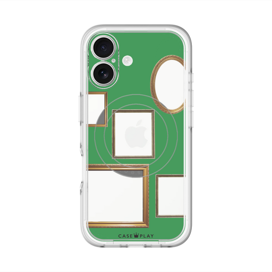 スリムプロテクションプレミアムケース with MagSafe［ Photo Frames - Green ］