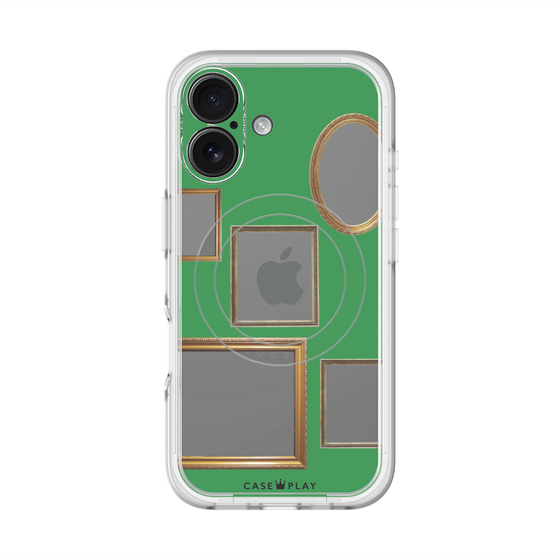 スリムプロテクションプレミアムケース with MagSafe［ Photo Frames - Green ］