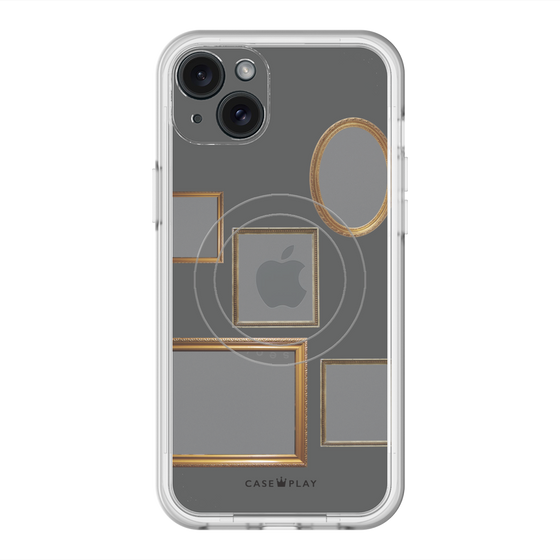 スリムプロテクションプレミアムケース with MagSafe［ Photo Frames - Gray ］