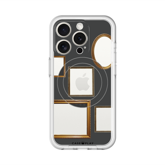 スリムプロテクションプレミアムケース with MagSafe［ Photo Frames - Gray ］