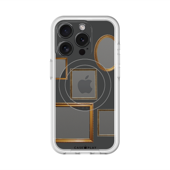 スリムプロテクションプレミアムケース with MagSafe［ Photo Frames - Gray ］