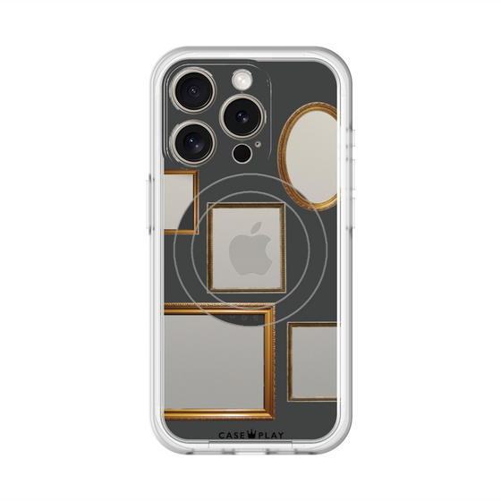 スリムプロテクションプレミアムケース with MagSafe［ Photo Frames - Gray ］