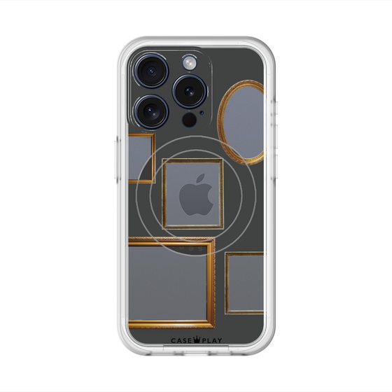 スリムプロテクションプレミアムケース with MagSafe［ Photo Frames - Gray ］