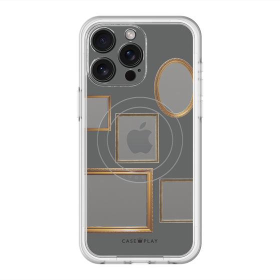 スリムプロテクションプレミアムケース with MagSafe［ Photo Frames - Gray ］
