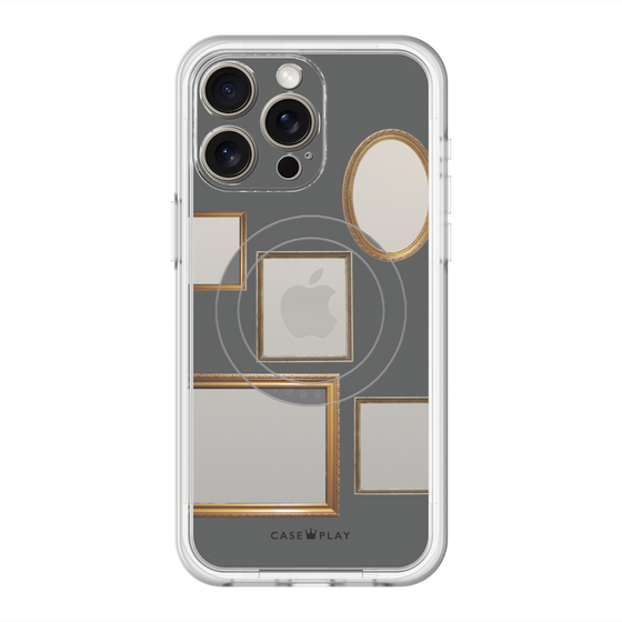 スリムプロテクションプレミアムケース with MagSafe［ Photo Frames - Gray ］