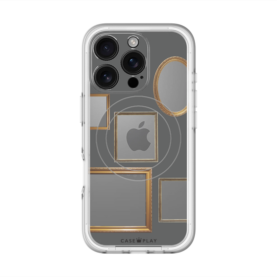 スリムプロテクションプレミアムケース with MagSafe［ Photo Frames - Gray ］