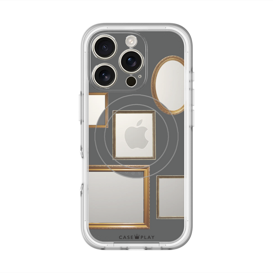 スリムプロテクションプレミアムケース with MagSafe［ Photo Frames - Gray ］