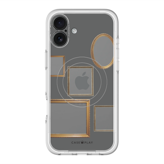 スリムプロテクションプレミアムケース with MagSafe［ Photo Frames - Gray ］
