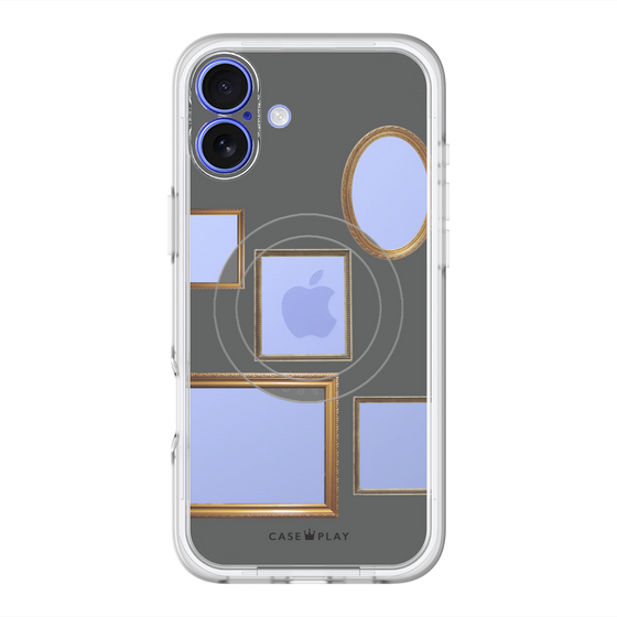 スリムプロテクションプレミアムケース with MagSafe［ Photo Frames - Gray ］