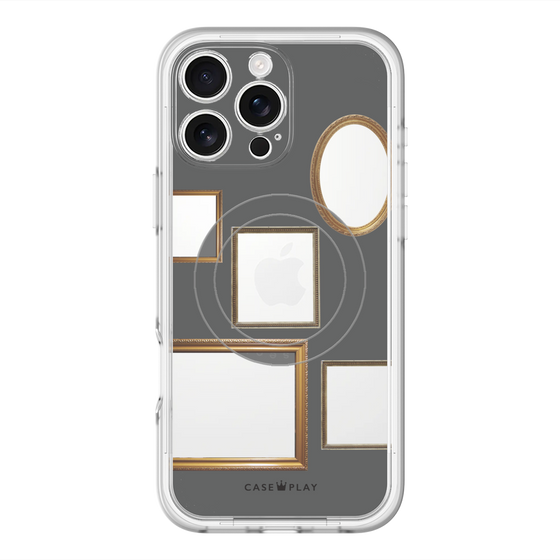 スリムプロテクションプレミアムケース with MagSafe［ Photo Frames - Gray ］