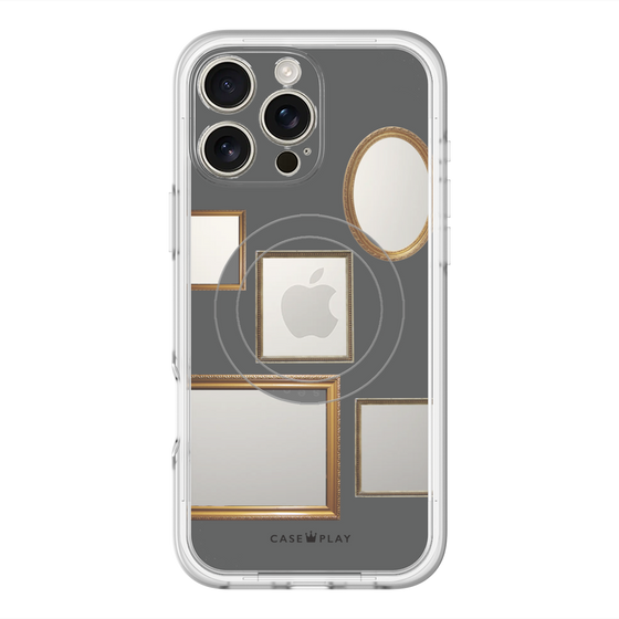 スリムプロテクションプレミアムケース with MagSafe［ Photo Frames - Gray ］