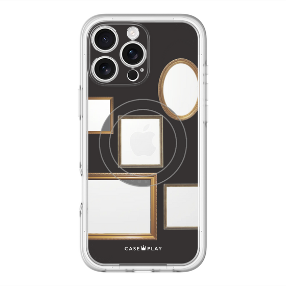 スリムプロテクションプレミアムケース with MagSafe［ Photo Frames - Black ］