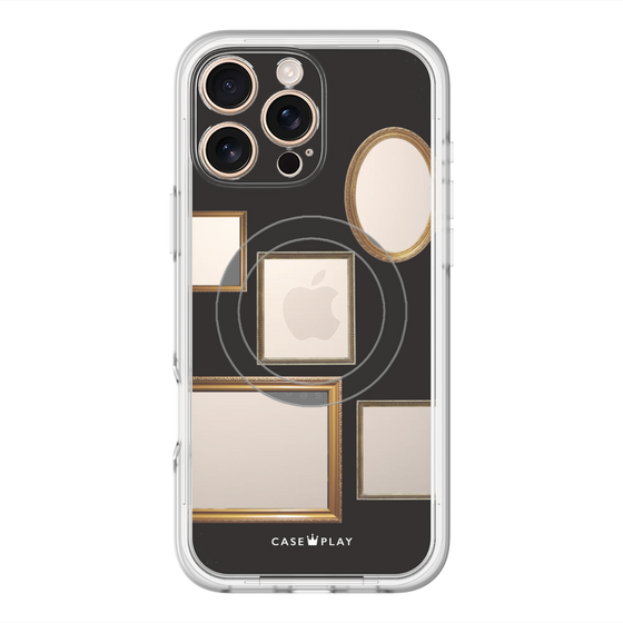 スリムプロテクションプレミアムケース with MagSafe［ Photo Frames - Black ］