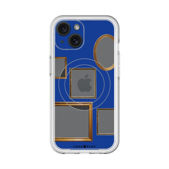 スリムプロテクションプレミアムケース with MagSafe［ Photo Frames - Blue ］