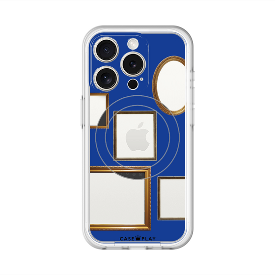 スリムプロテクションプレミアムケース with MagSafe［ Photo Frames - Blue ］