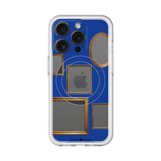 スリムプロテクションプレミアムケース with MagSafe［ Photo Frames - Blue ］