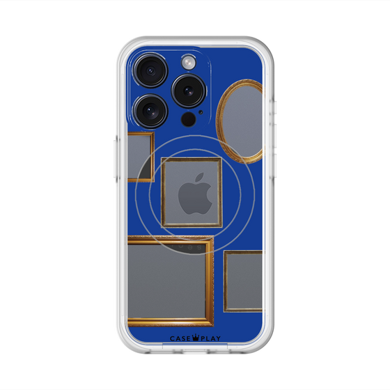 スリムプロテクションプレミアムケース with MagSafe［ Photo Frames - Blue ］