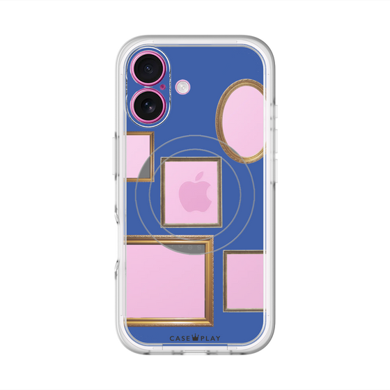 スリムプロテクションプレミアムケース with MagSafe［ Photo Frames - Blue ］