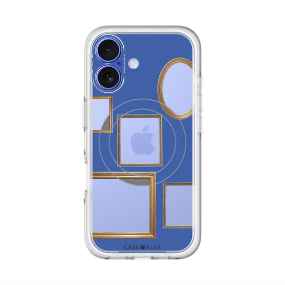 スリムプロテクションプレミアムケース with MagSafe［ Photo Frames - Blue ］