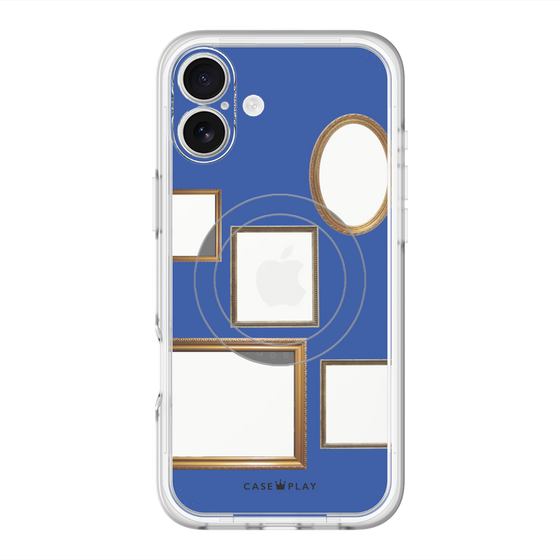 スリムプロテクションプレミアムケース with MagSafe［ Photo Frames - Blue ］