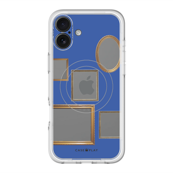 スリムプロテクションプレミアムケース with MagSafe［ Photo Frames - Blue ］
