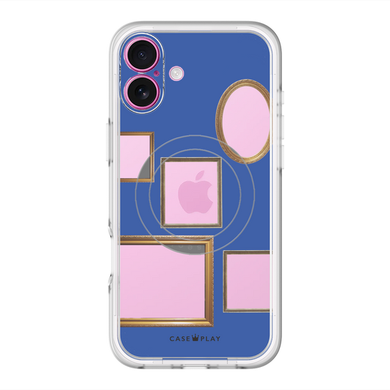 スリムプロテクションプレミアムケース with MagSafe［ Photo Frames - Blue ］
