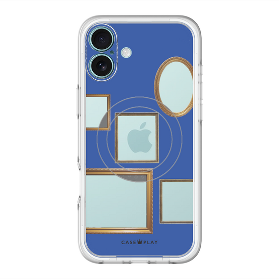 スリムプロテクションプレミアムケース with MagSafe［ Photo Frames - Blue ］