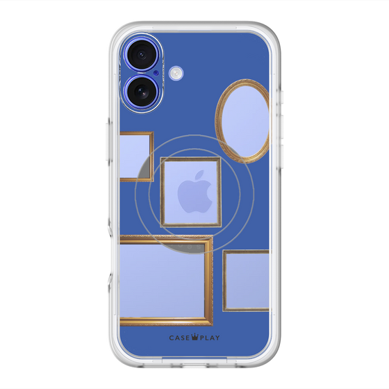 スリムプロテクションプレミアムケース with MagSafe［ Photo Frames - Blue ］