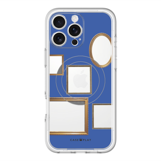 スリムプロテクションプレミアムケース with MagSafe［ Photo Frames - Blue ］