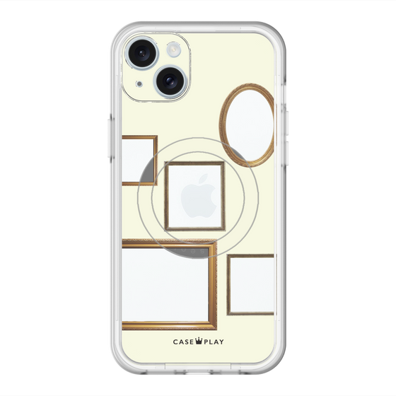 スリムプロテクションプレミアムケース with MagSafe［ Photo Frames - Ivory ］