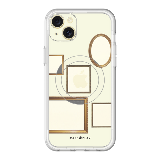 スリムプロテクションプレミアムケース with MagSafe［ Photo Frames - Ivory ］
