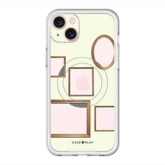 スリムプロテクションプレミアムケース with MagSafe［ Photo Frames - Ivory ］